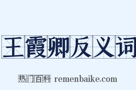 王霞卿反义词是什么意思的图片